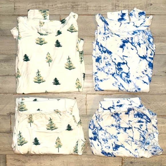 kyte baby Other - Kyte Baby Womens jogger sets bundle of 2 size XS- sapphire marble & green tree